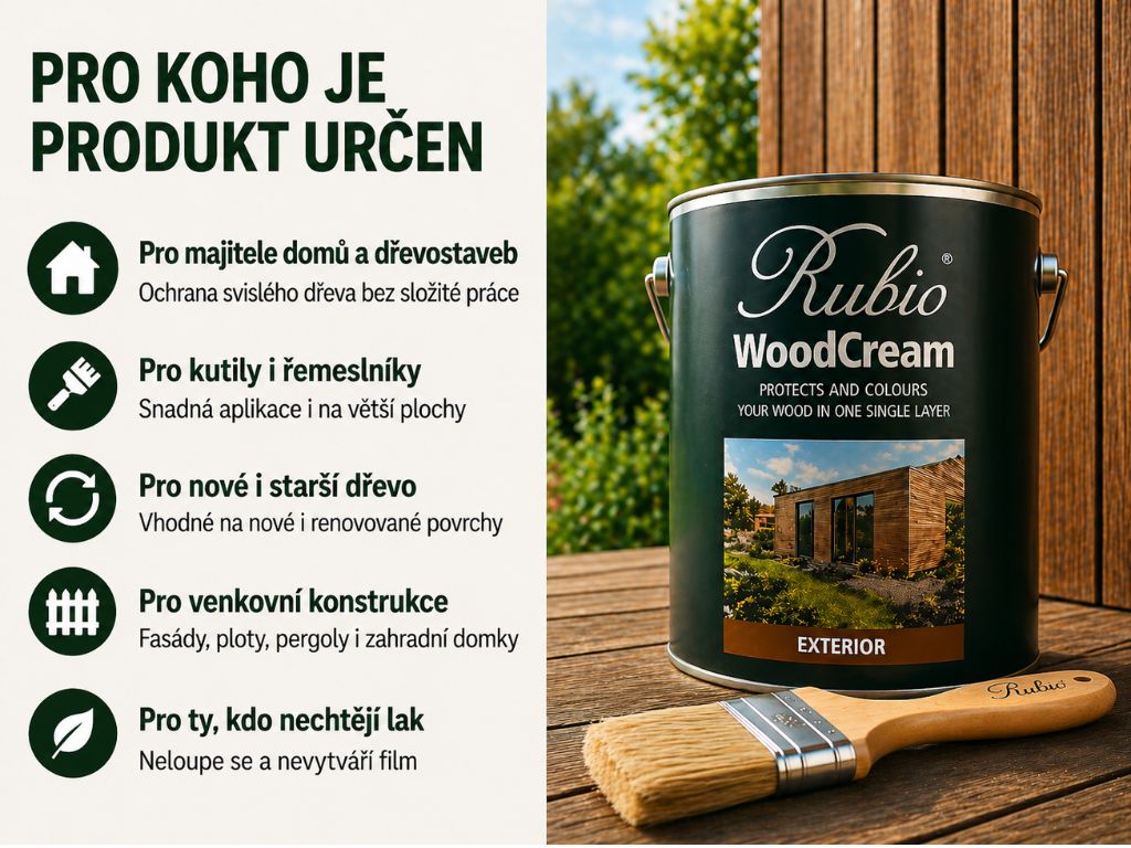 RUBIO WOODCREAM - pro koho je vhodný